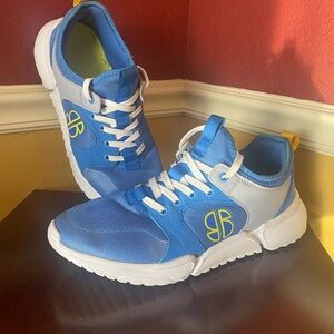 Mens Size 10.5 blue/white athletic shoes, new condition.